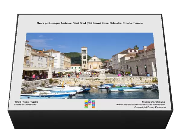 Hvars picturesque harbour, Stari Grad (Old Town), Hvar, Dalmatia, Croatia, Europe