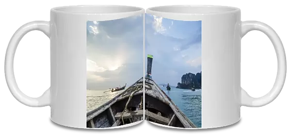 Longtail boat, Railay beach, Krabi, Thailand, Southeast Asia, Asia