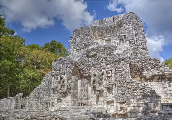 Structure XX, Chicanna, Mayan archaeological site, mixture of Chenes and Rio Bec styles