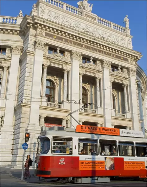 Hofburgtheatre with tram, Vienna, Austria, Europe