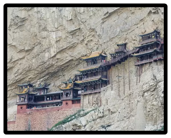 The Hanging Monastery dating back more than 1400 years in Jinlong Canyon