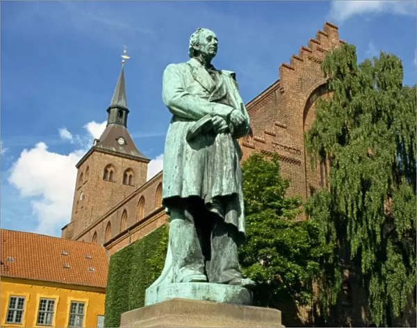Statue of Hans Christian Andersen, Odense, Funen, Denmark, Scandinavia, Europe