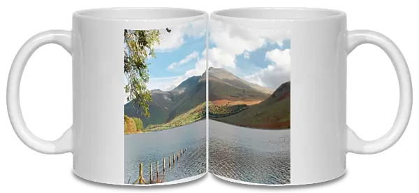 Lake Wastwater with Scafell Pike 3210ft, and Scafell 3161ft, Wasdale Valley