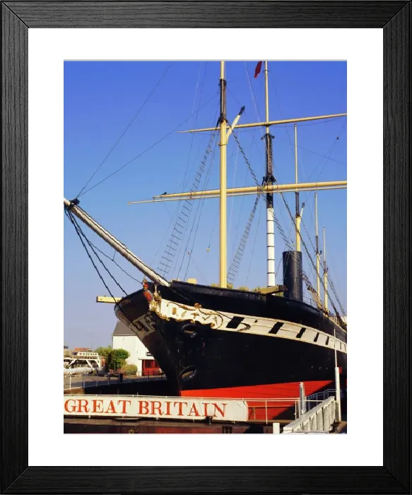 Framed Print : SS Great Britain Print - Historical Ship Artwork