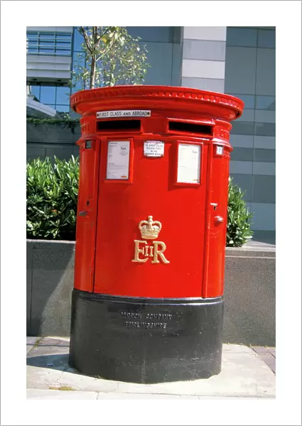 Red post box, London, England, United Kingdom, Europe