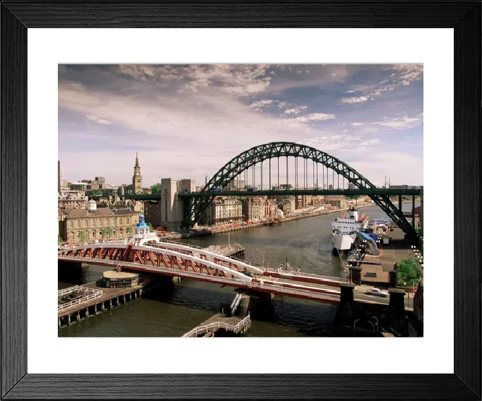Framed Print : River Tyne Bridges Print