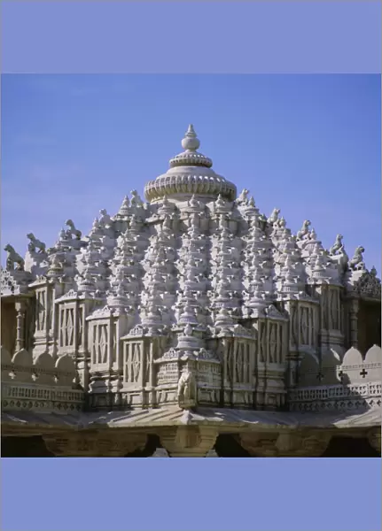 Close up of the main dome of the Jain Temple