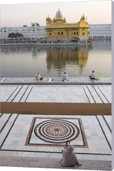 View from entrance gate of holy pool and Sikh temple