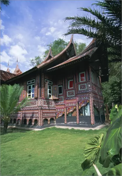 Decorated house in Minangkabau village of Pandai Sikat