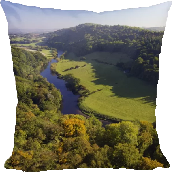 Autumn view north over Wye Valley from Symonds Yat Rock, Forest of Dean, Herefordshire