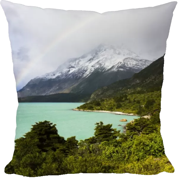 Rainbow at Nordenskjold Lake, Torres del Paine National Park, Patagonia, Chile, South