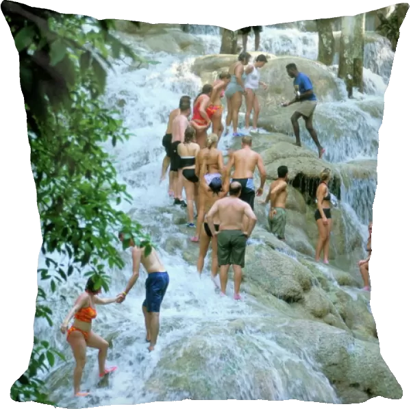 Tourists at Dunns River Falls