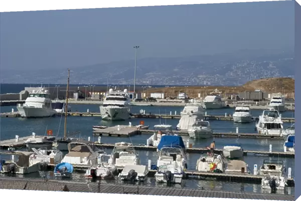 Boats in the harbour area
