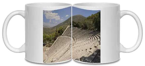 Ancient theatre of Epidaurus (Epidavros), Argolis, Peloponnese, Greece, Europe