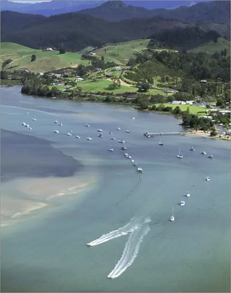 Aerial view of Tairua Harbour