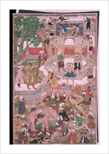 Mughal miniature dating from the 18th century showing