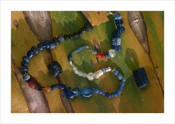 Indian blue glass beads (pre-Columbian)
