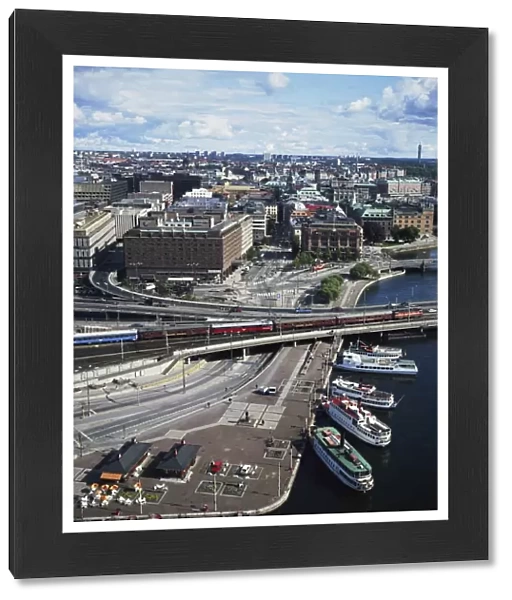 Norrmalm waterfront with cruise boats