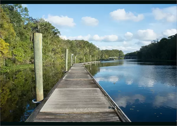 Boardwalk along Wades Creek, near St. Augustine, Florida, United States of America