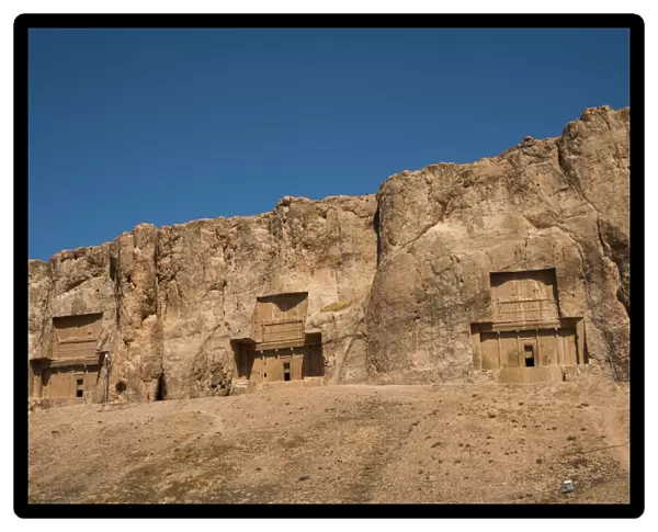 Tombs of Darius II, Ataxerxes I and Darius the Great, Naqsh-e Rostam Necropolis, near Persepolis