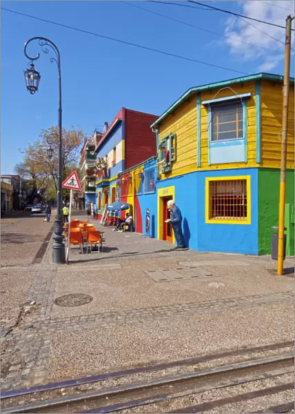 View of the colourful La Boca Neighbourhood, City of Buenos Aires, Buenos Aires Province