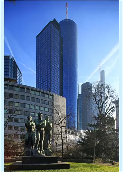 Taunusanlage and Financial District, Frankfurt am Main, Hesse, Germany, Europe