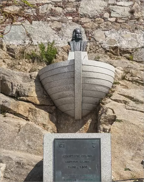The memorial monument of Christopher Columbus, Calvi, Balagne Region, northwest Corsica