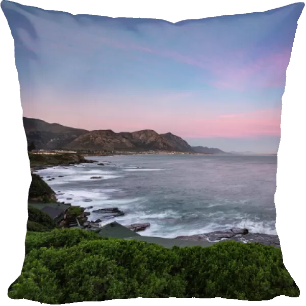 Sunset overlooking Walker Bay in Hermanus, Western Cape, South Africa, Africa
