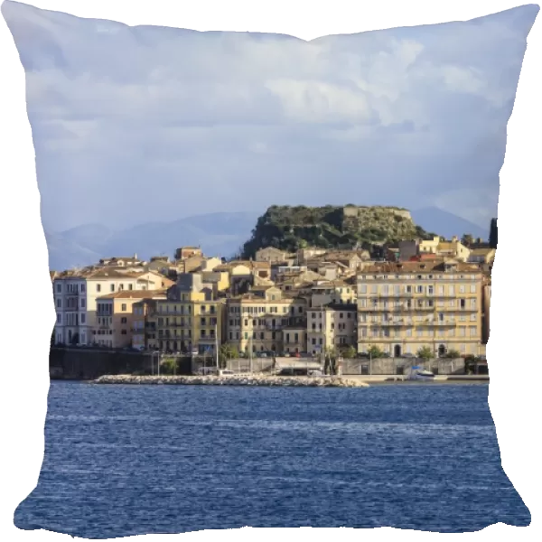 Waterfront, Old Fortress and Old Town from the sea, Corfu Town, UNESCO World Heritage Site