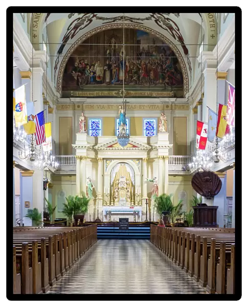 Interior of Saint Louis Cathedral, French Quarter, New Orleans, Louisiana, United States of America