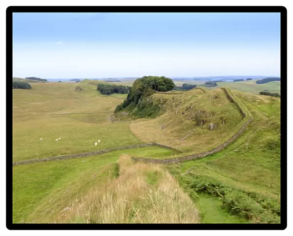 Hadrians Wall UNESCO World Heritage Site, Northumberland, England, United Kingdom