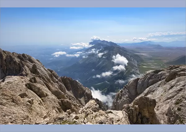 Panorama from the summit of Corno Grande peak, Gran Sasso e Monti della Laga National Park