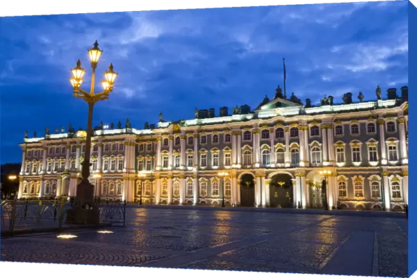 Evening view of State Hermitage Museum (Winter Palace), UNESCO World Heritage Site, St