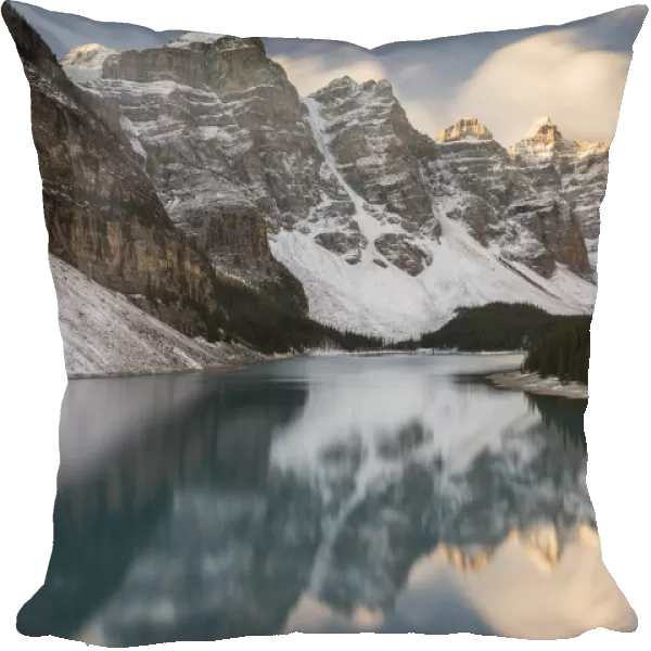 Mountains reflected in Moraine Lake, Banff National Park, UNESCO World Heritage Site