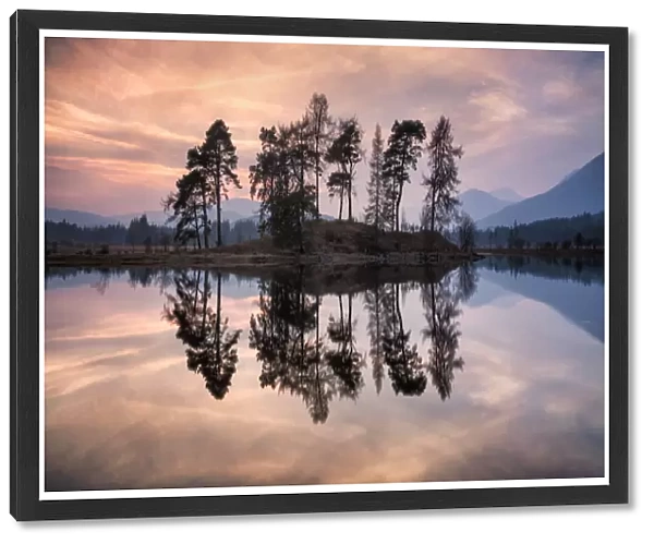 Sunset over Loch Tulla and Black Mount, The Central Highlands, Scotland, United Kingdom