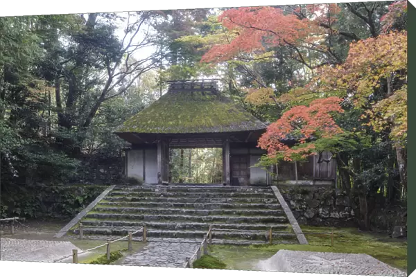Autumn color in Honen-in temple, a Buddhist temple located on the Philosophers Walk
