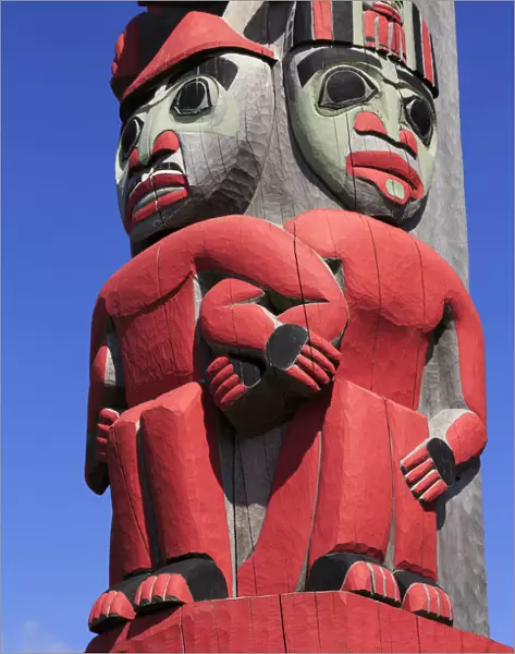 Totem Pole, Sheldon Museum, Haines, Lynn Canal, Alaska, United States of America