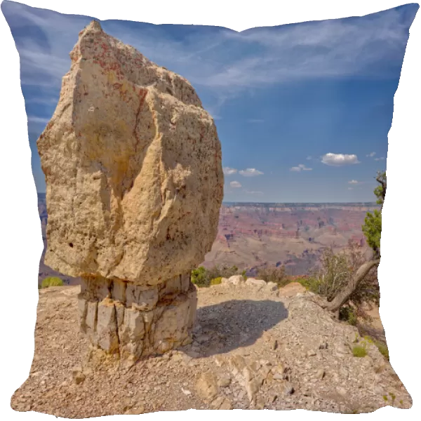 Closeup of Shoshone Rock on the edge of Shoshone Point on the south rim of the Grand