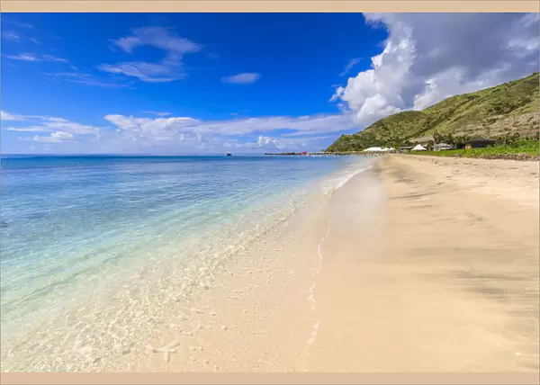 Beautiful beach, turquoise sea, Carambola Beach, South Friars Bay, St. Kitts, St
