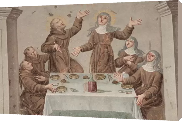 An 18th century fresco depicting the life of St. Francis of Assisi, Monastery of Saorge