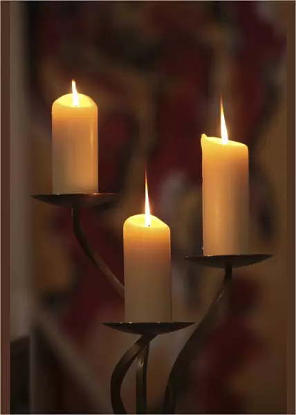 Church candles, Paris, France, Europe