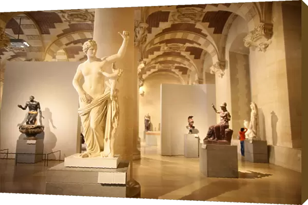 Greek sculptures, Salle du Manege, Louvre Museum, Paris, France, Europe