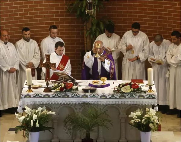 Mass in Saint Thomass Chaldean Church, Sarcelles, Val d Oise, France, Europe