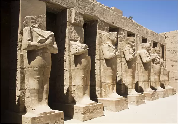 Statues of Ramses III, Temple of Ramses III, Karnak Temple Complex
