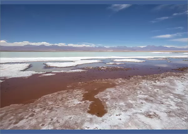 Laguna Tebenquicne, a salt water lagoon in the Salar de Atacama