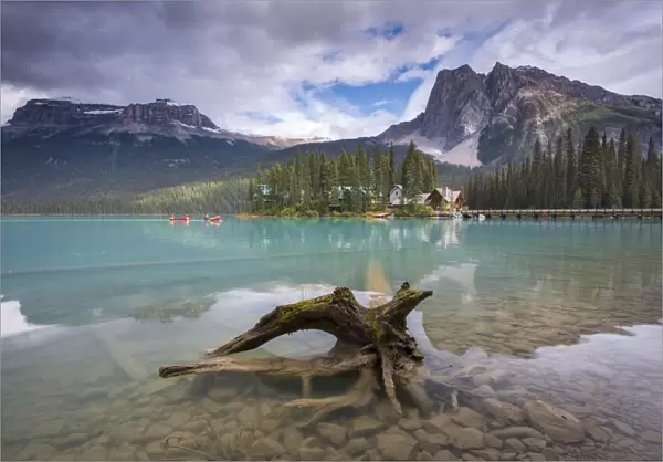 Emerald Lake and Emerald Lake Lodge in the Canadian Rockies, Yoho National Park