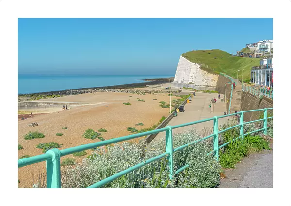 View of Saltdean Cliffs from Saltdean Beach, Saltdean, Brighton, Sussex, England