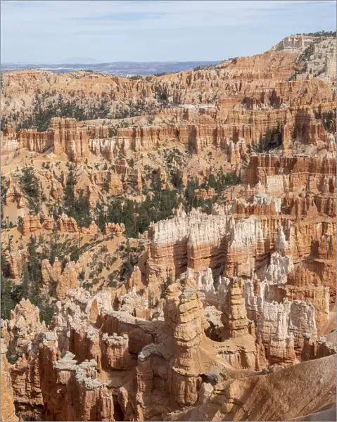 A view of the Bryce amphitheater from the rim at Bryce Canyon National Park, Utah
