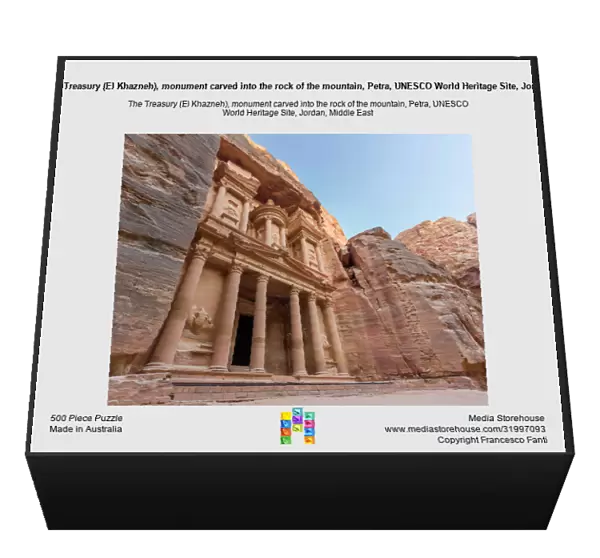 The Treasury (El Khazneh), monument carved into the rock of the mountain, Petra, UNESCO World Heritage Site, Jordan, Middle East