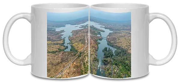 River barrage of the Cuanza river, Cuanza Sul province, Angola, Africa
